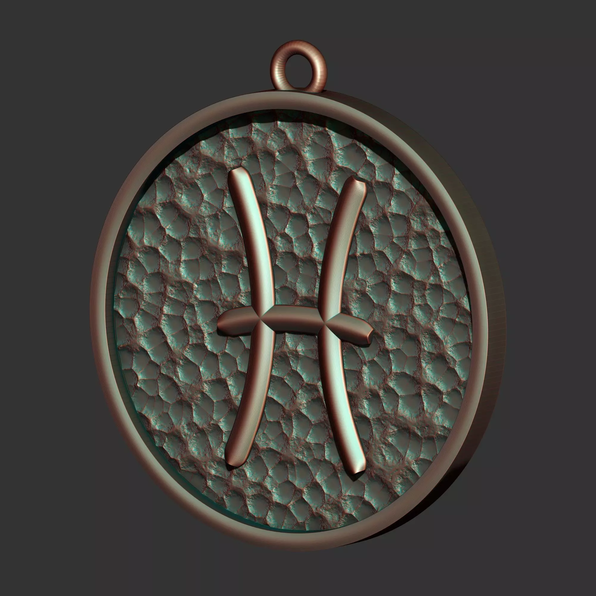 Pisces Sign Pendant 3D print model