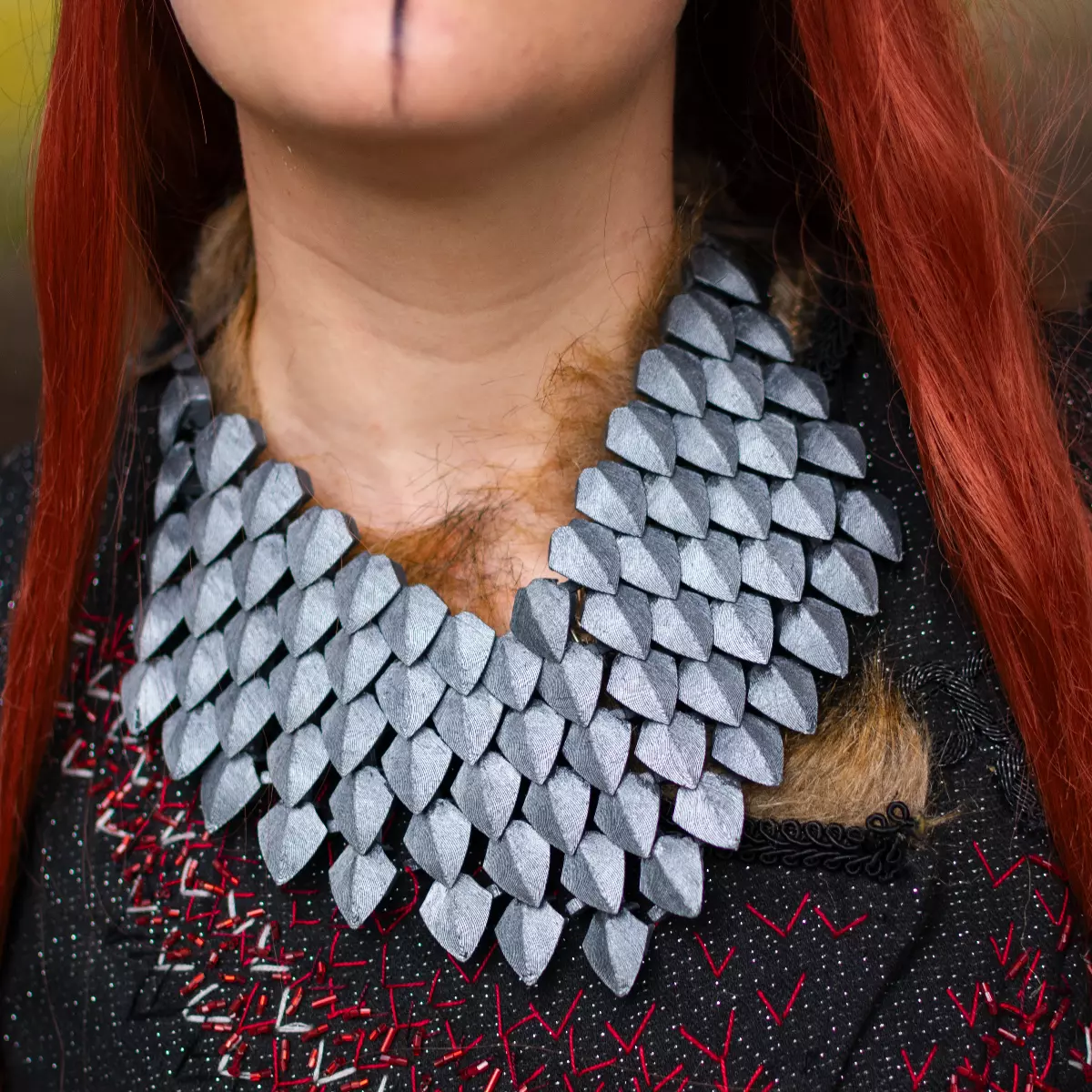 Articulated Scalemail necklace 3D print model_0