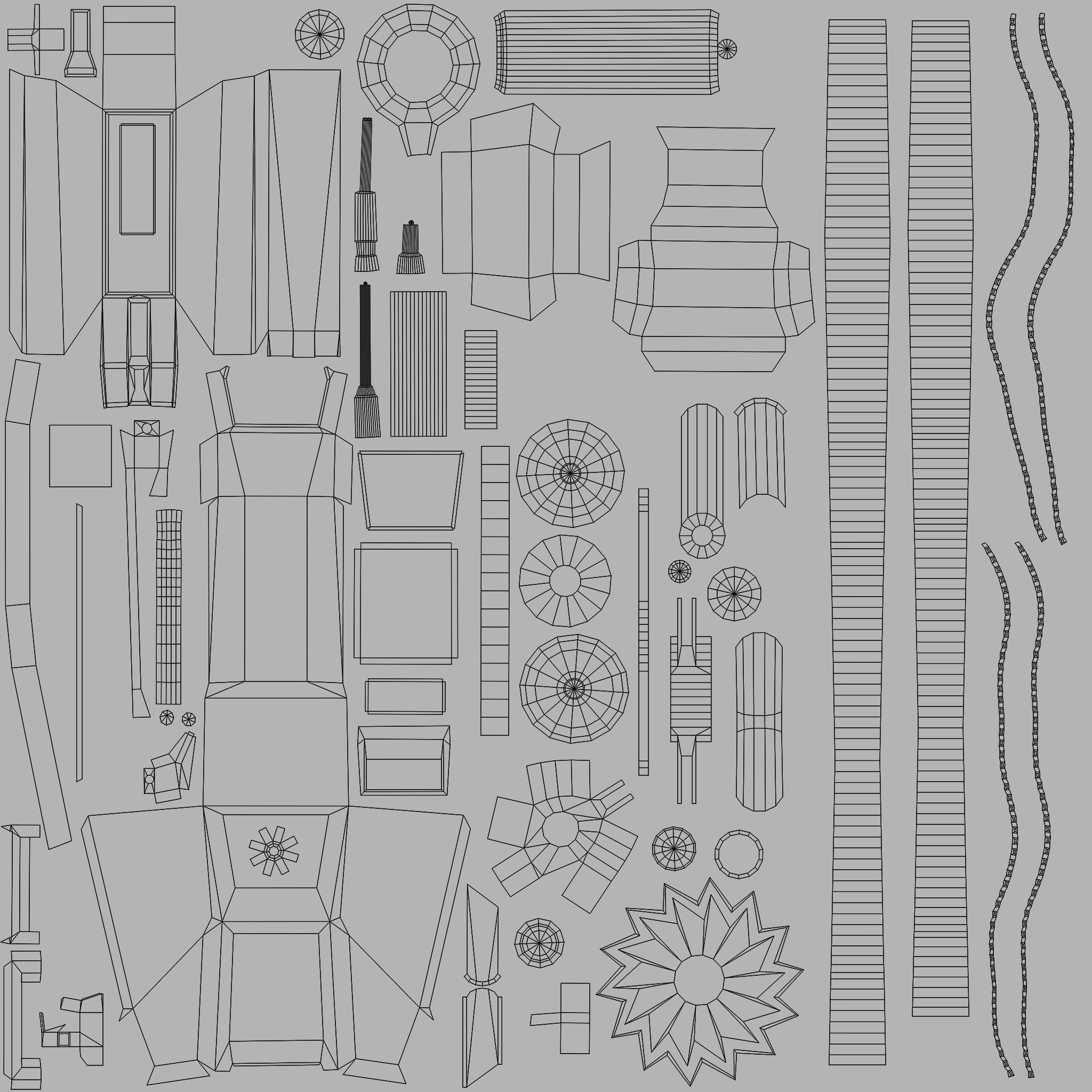 Battle Bots Pack - Ultimate armored battle bots Low-poly 3D model_18