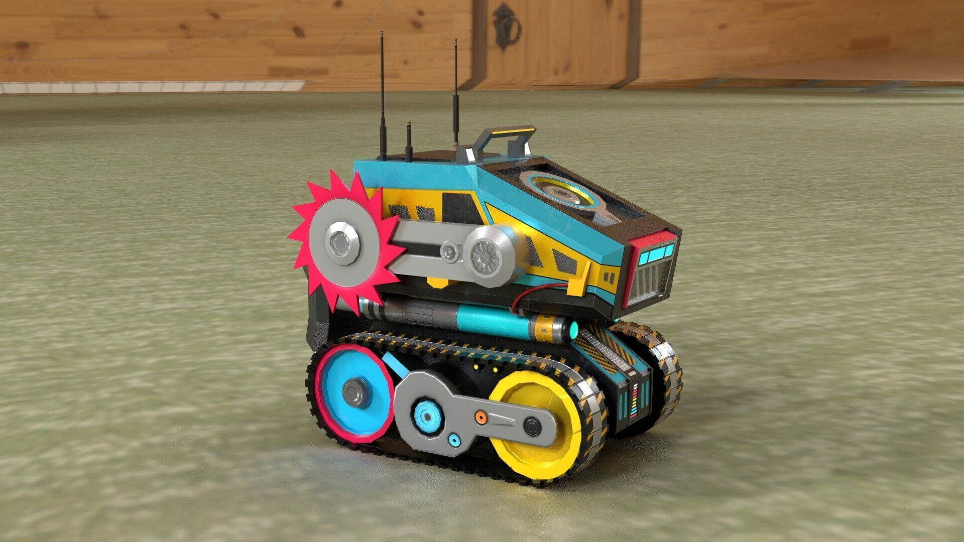 Battle Bots Pack - Ultimate armored battle bots Low-poly 3D model_6