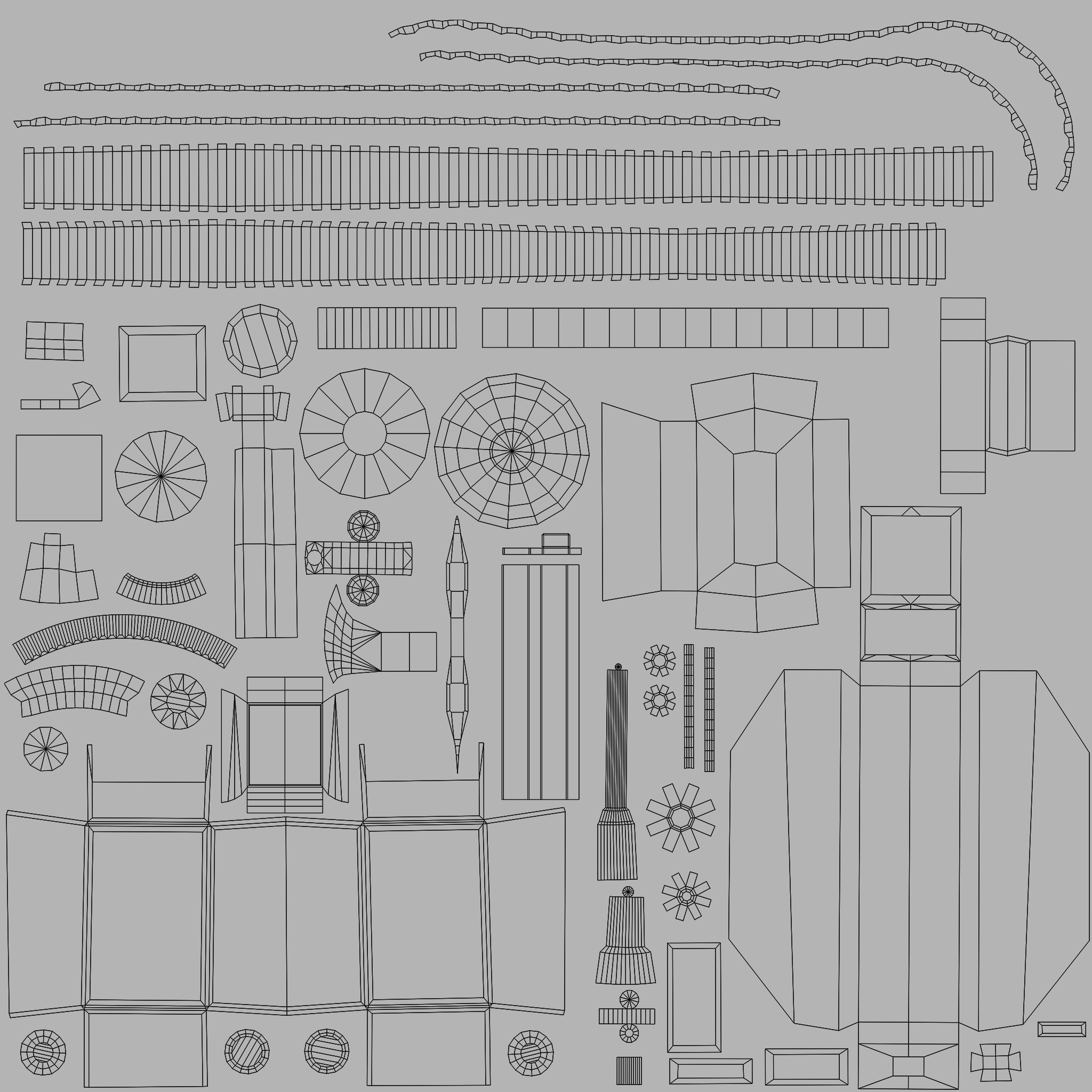 Battle Bots Pack - Ultimate armored battle bots Low-poly 3D model_19