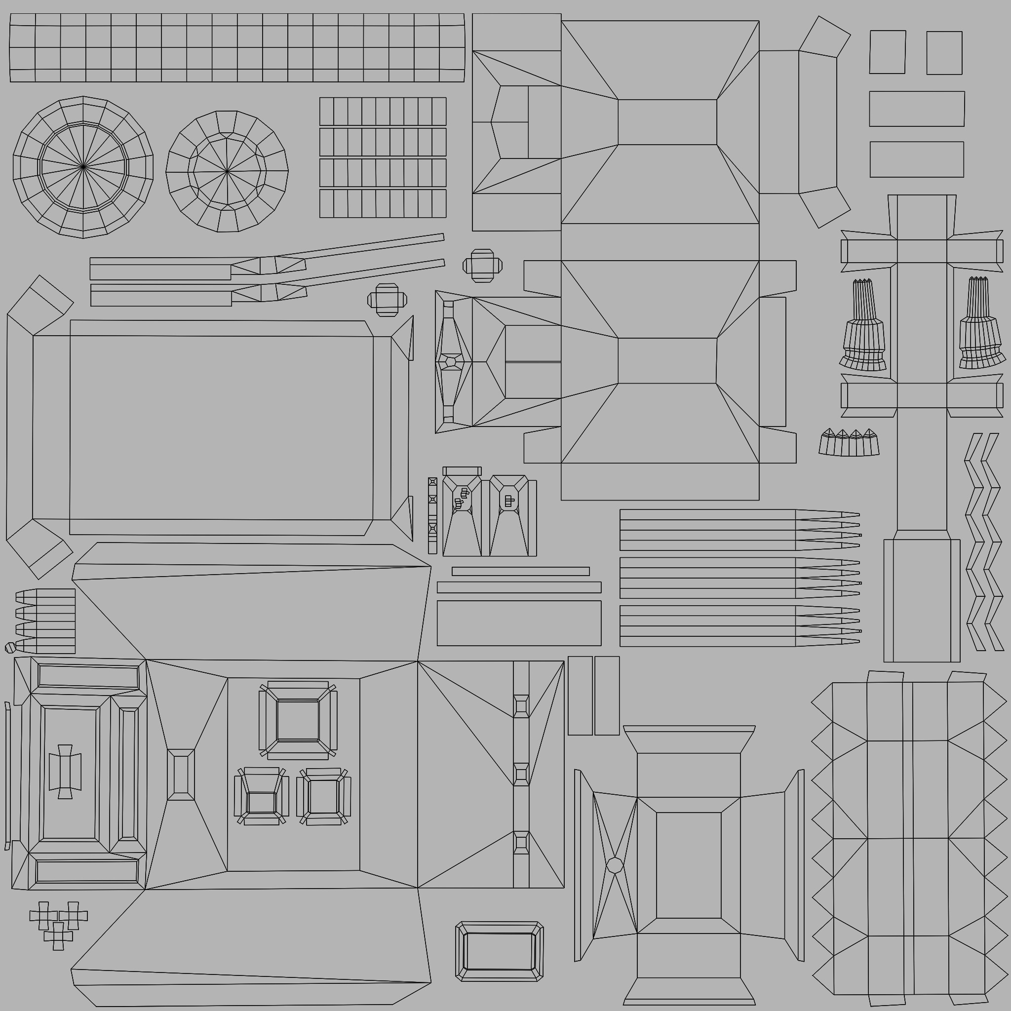 Battle Bots Pack - Ultimate armored battle bots Low-poly 3D model_17