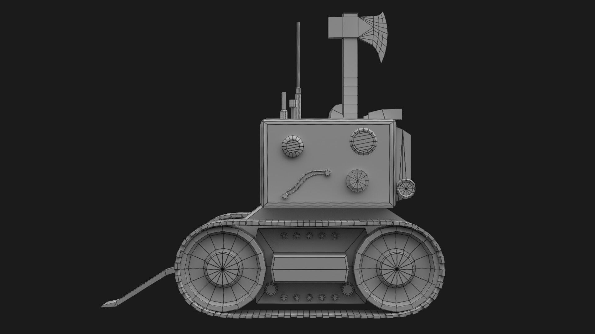 Battle Bots Pack - Ultimate armored battle bots Low-poly 3D model_14