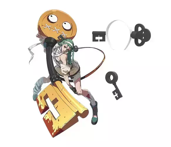 ABA Guilty Gear Cosplay Accessories 3D Print Files OBJs