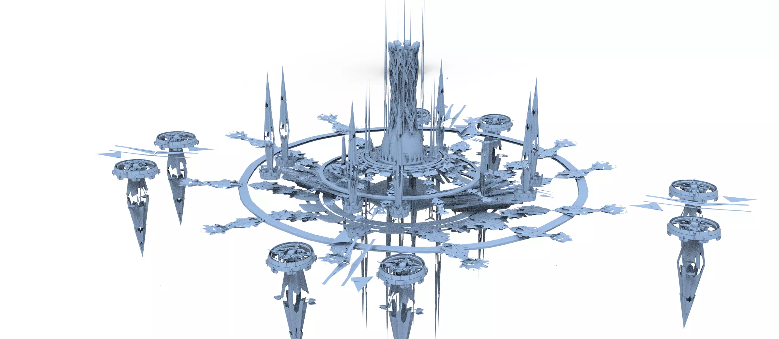 Collossal Grand Sci fi Mega scape  3D model_0
