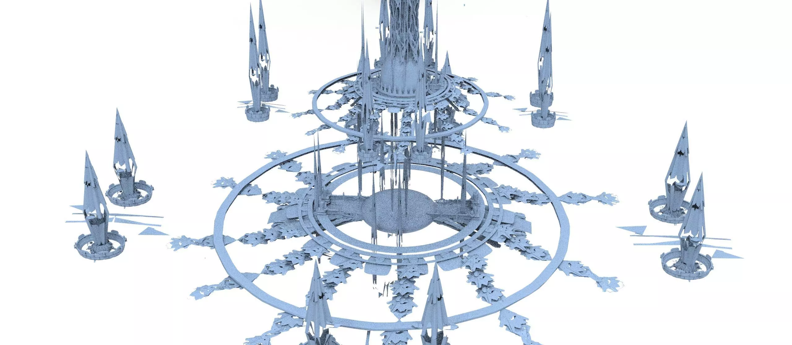 Collossal Grand Sci fi Mega scape towers   3D model_0