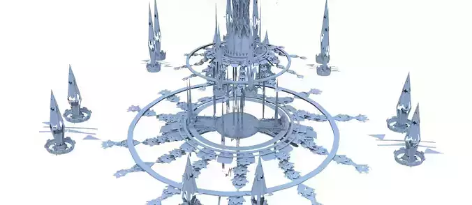Collossal Grand Sci fi Mega scape towers  