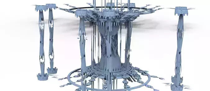 Collossal Grand Sci fi Mega scape hourglass city 3D model