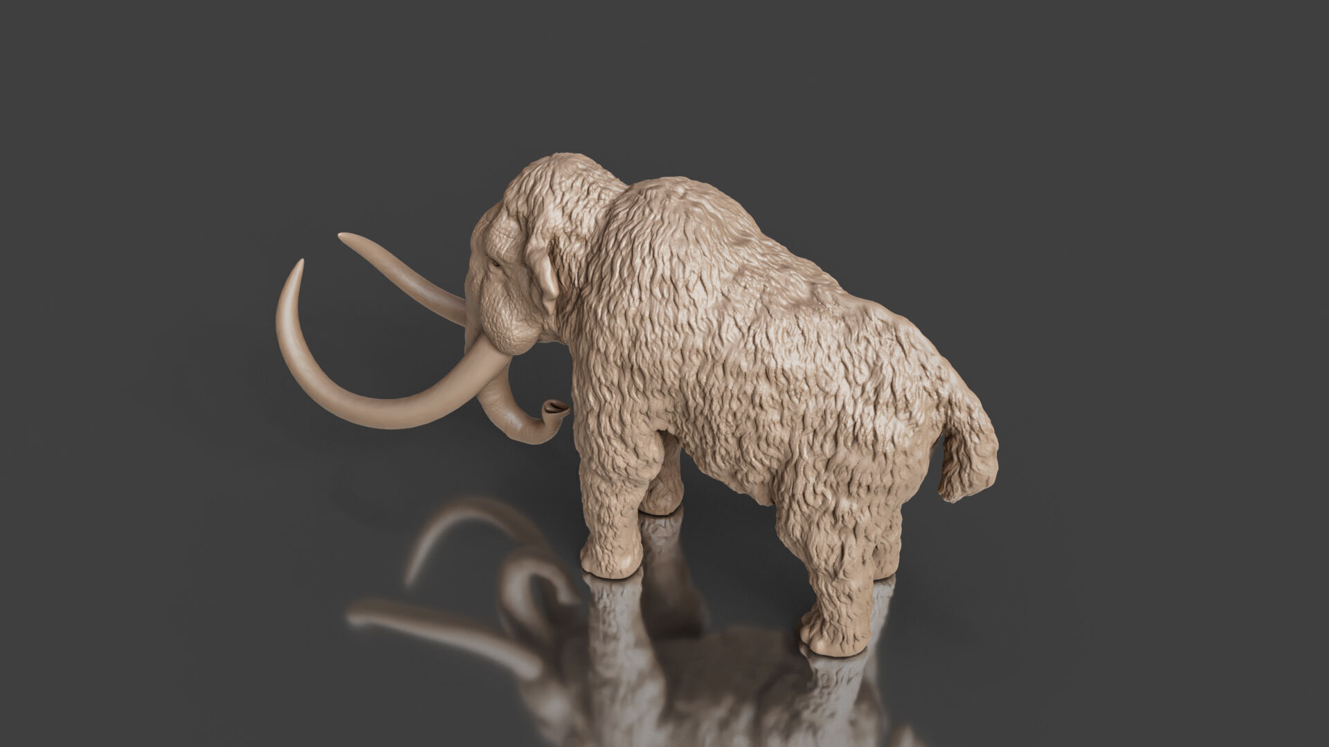 Wild Life Series Woolly Mammoth STL Toy 3D print model_2