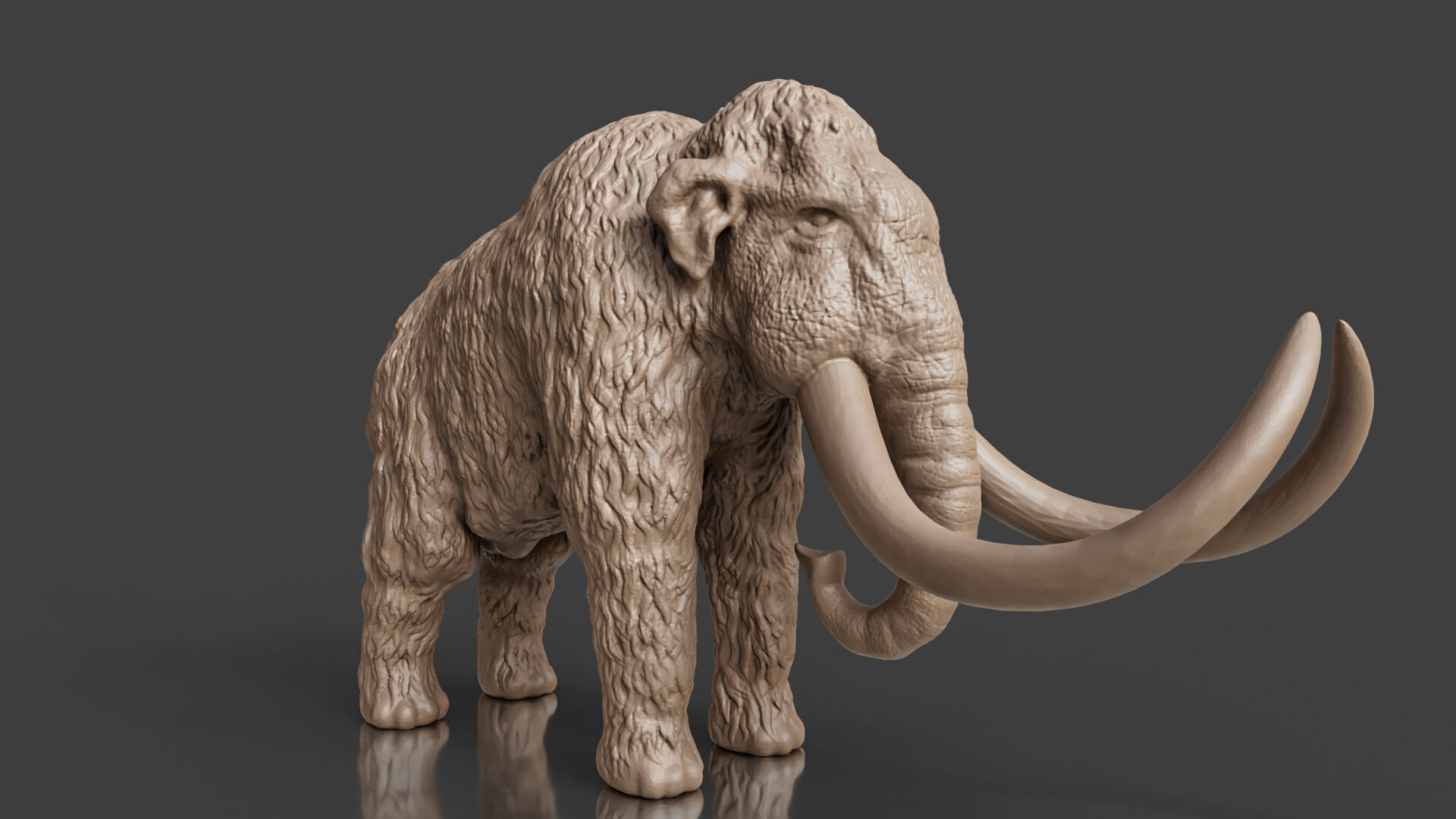 Wild Life Series Woolly Mammoth STL Toy 3D print model_4