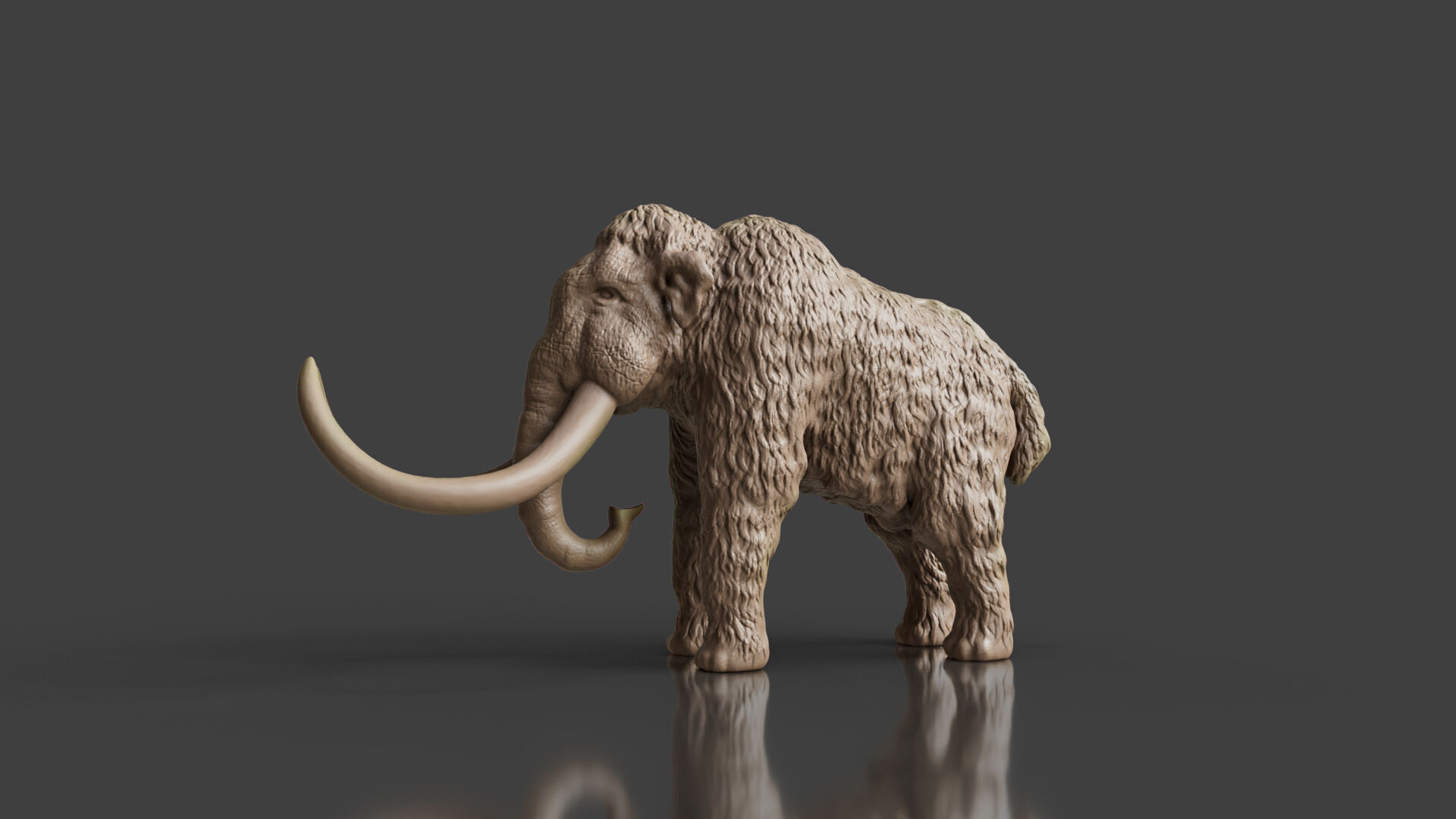 Wild Life Series Woolly Mammoth STL Toy 3D print model_1
