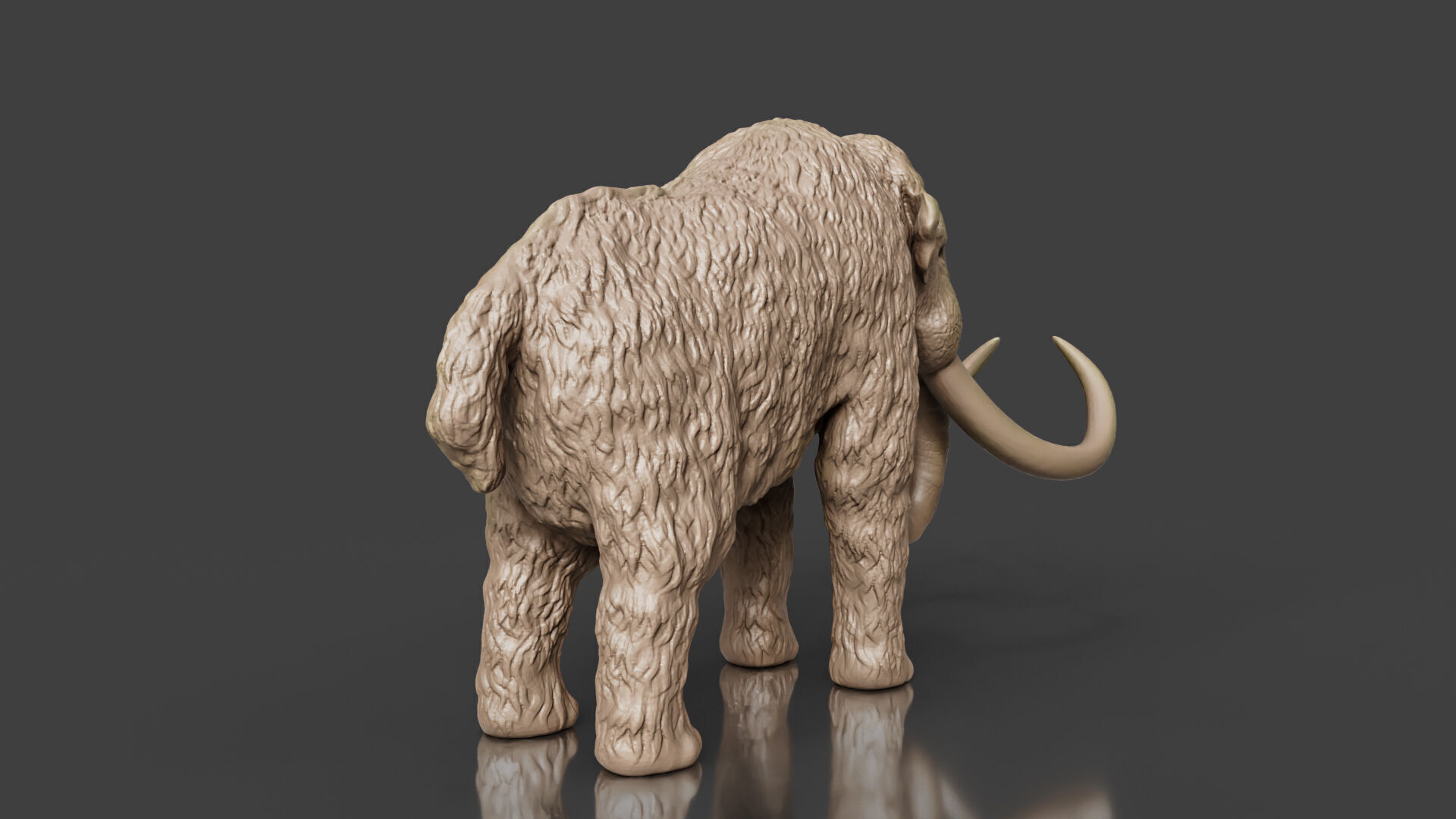 Wild Life Series Woolly Mammoth STL Toy 3D print model_3