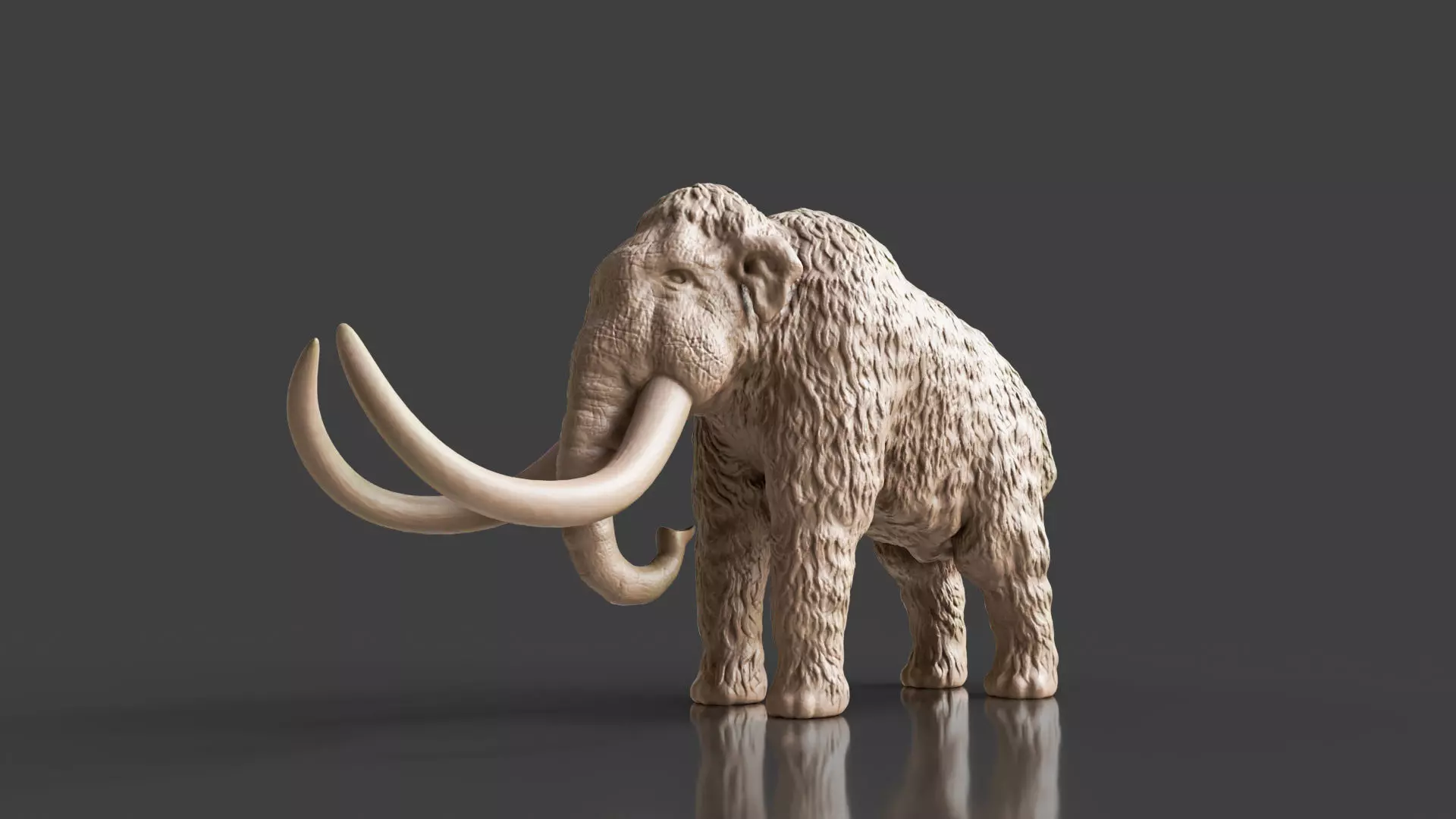 Wild Life Series Woolly Mammoth STL Toy 3D print model_0