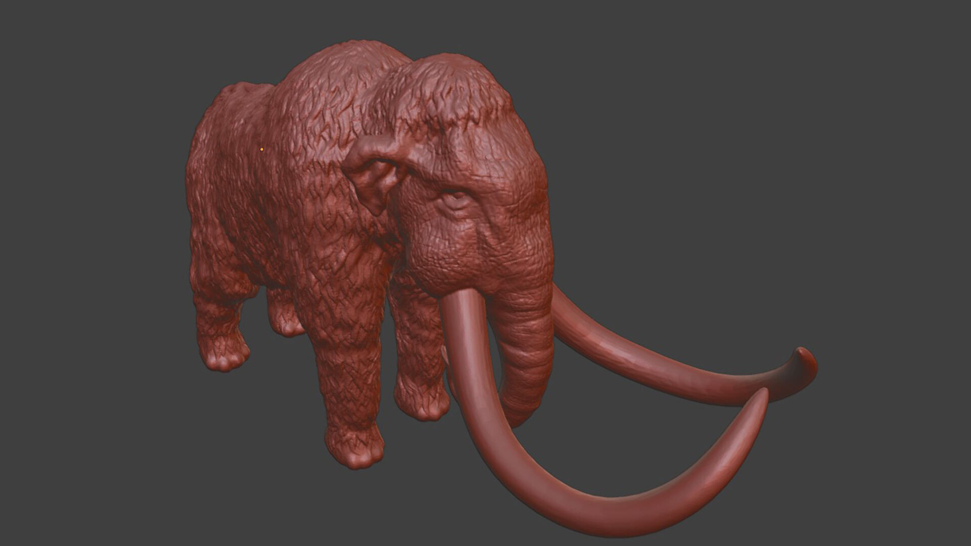 Wild Life Series Woolly Mammoth STL Toy 3D print model_8