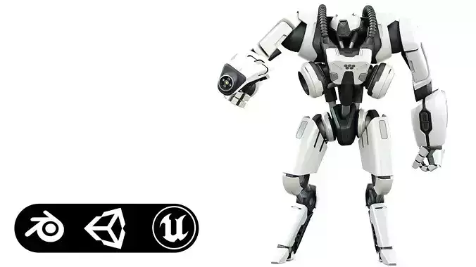 BATTLE DROID SYRIOS-E Rigged for Unreal Engine - Unity - MIXAMO