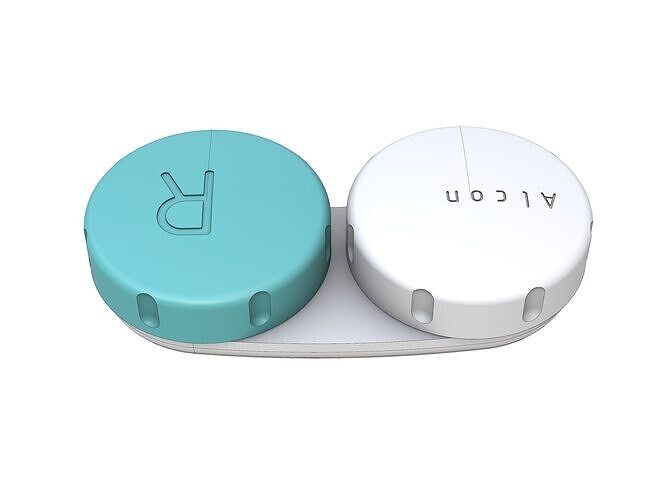 Simple lens case by Alcon 3D model