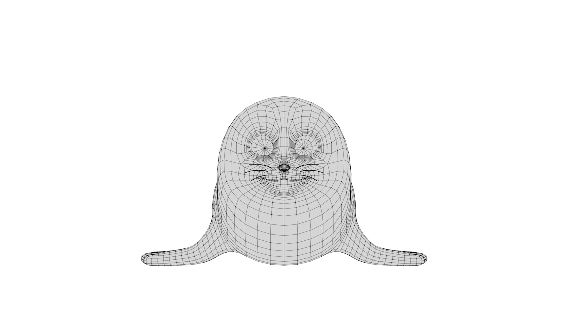 Rigged Cartoon Seal 3D model_6