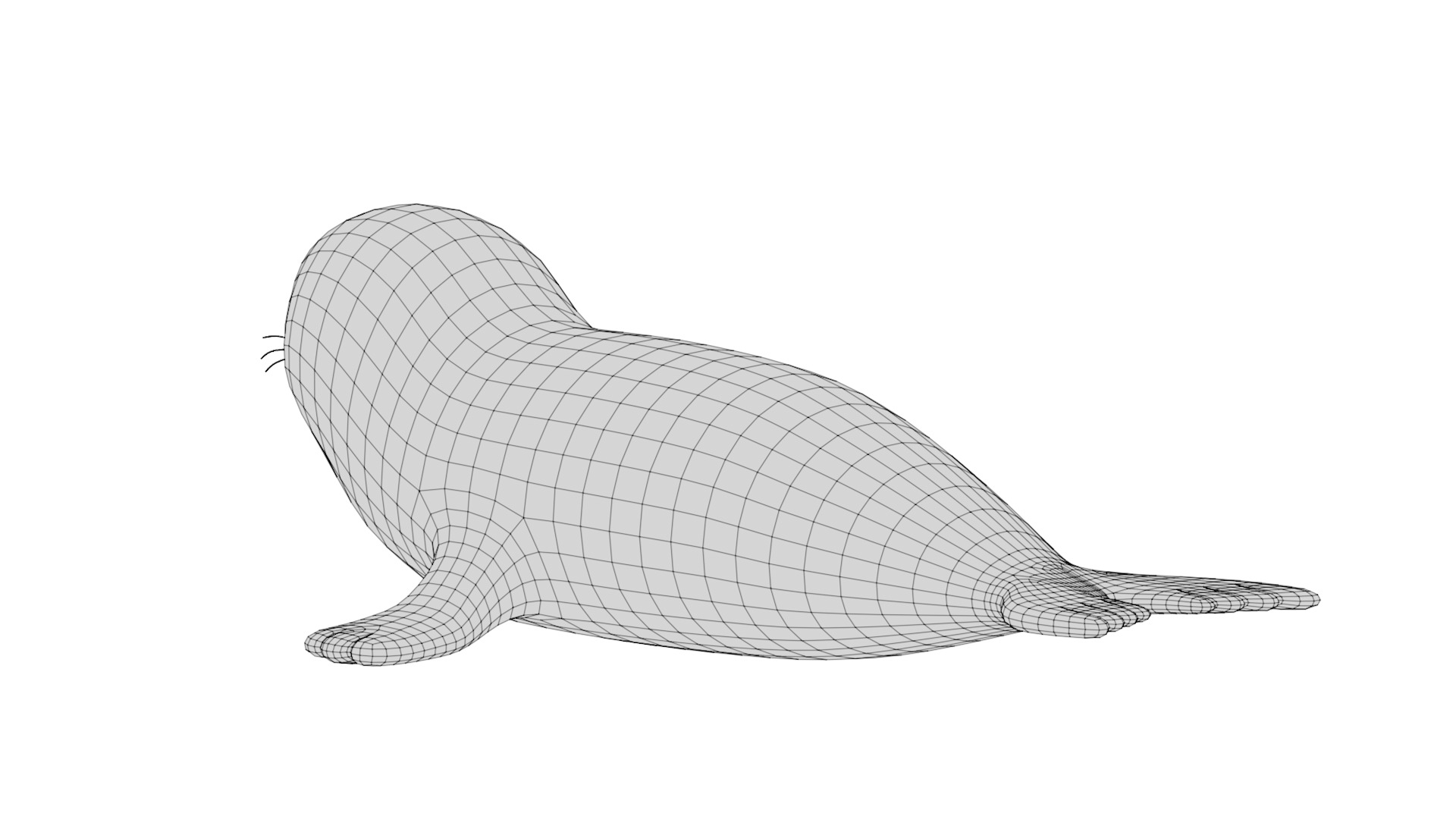 Rigged Cartoon Seal 3D model_9