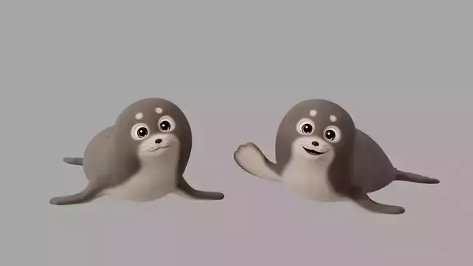 Rigged Cartoon Seal