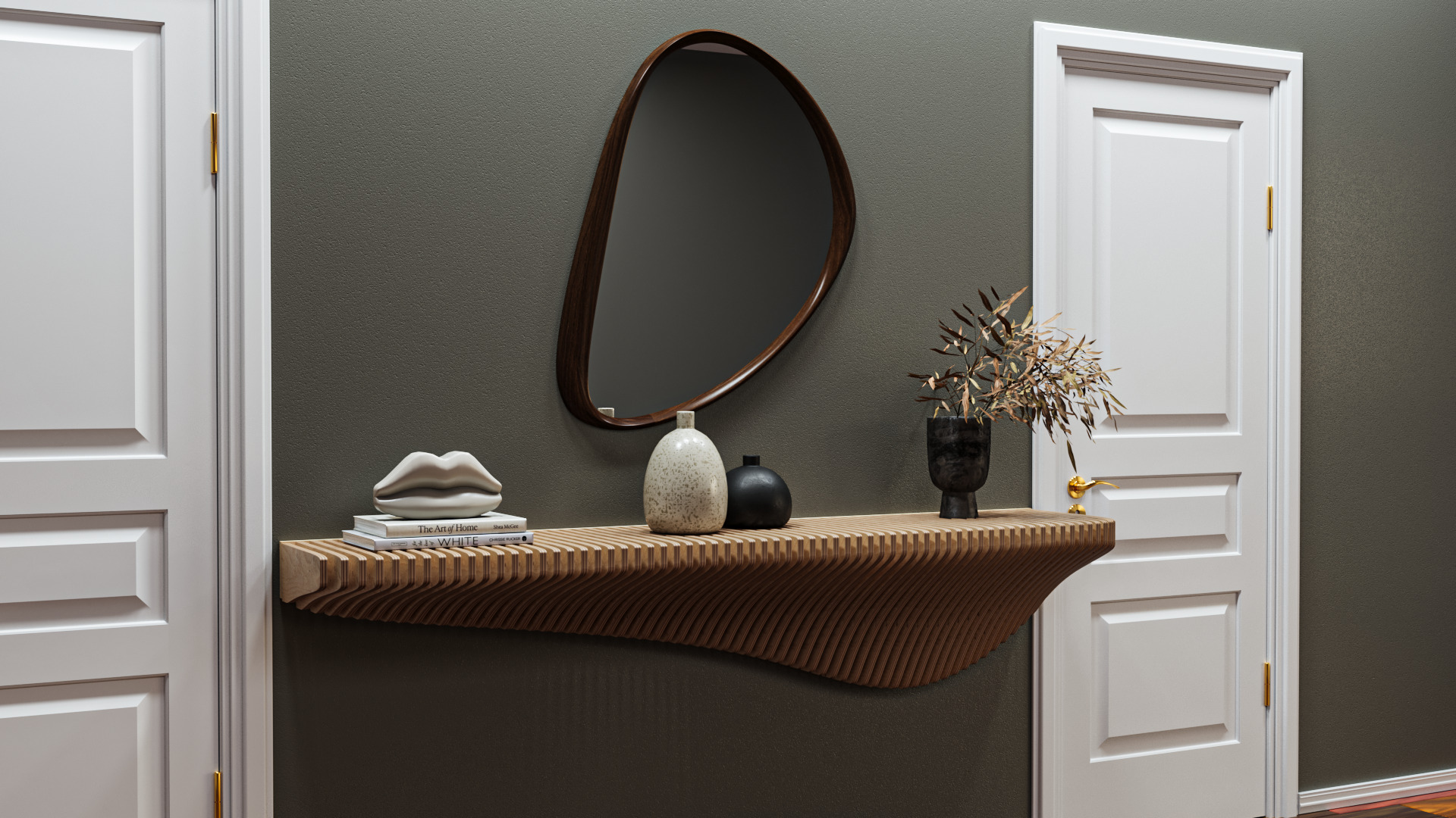 parametric wall art 3d model and DXF cutting file 3D model_3