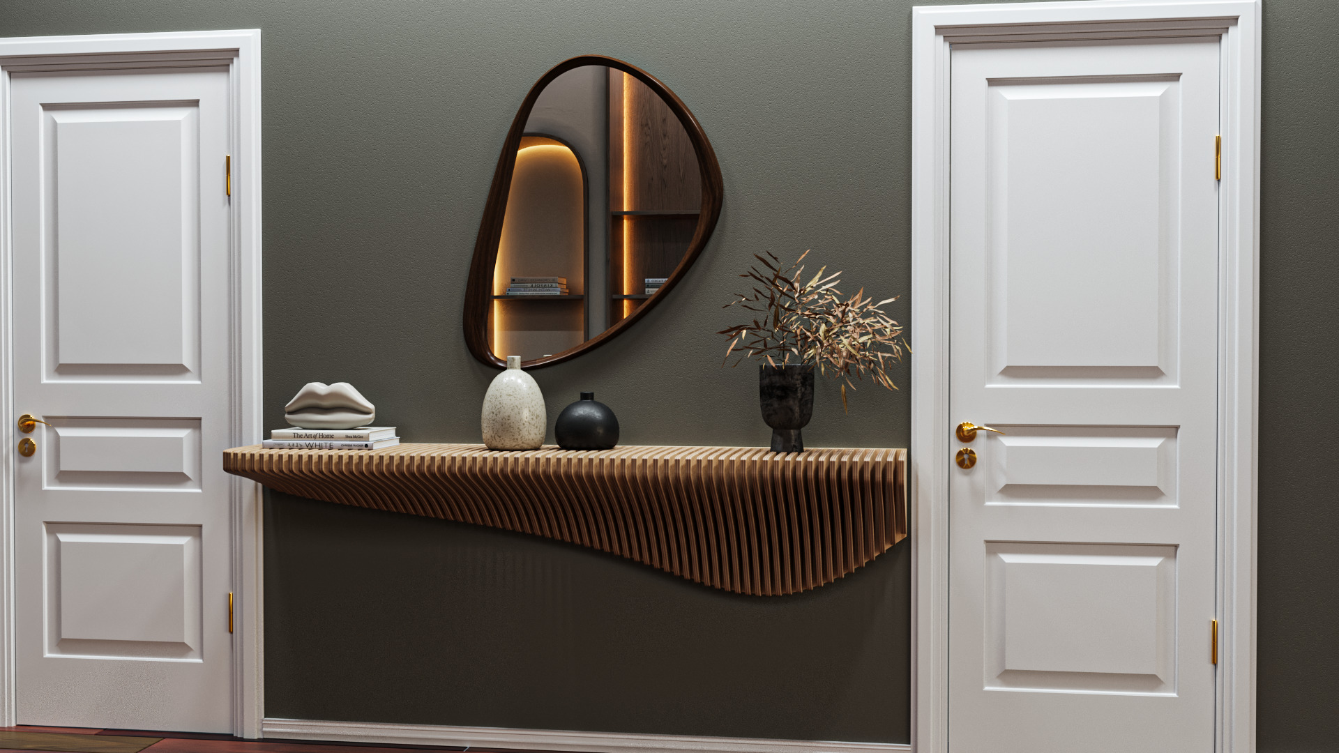 parametric wall art 3d model and DXF cutting file 3D model_2