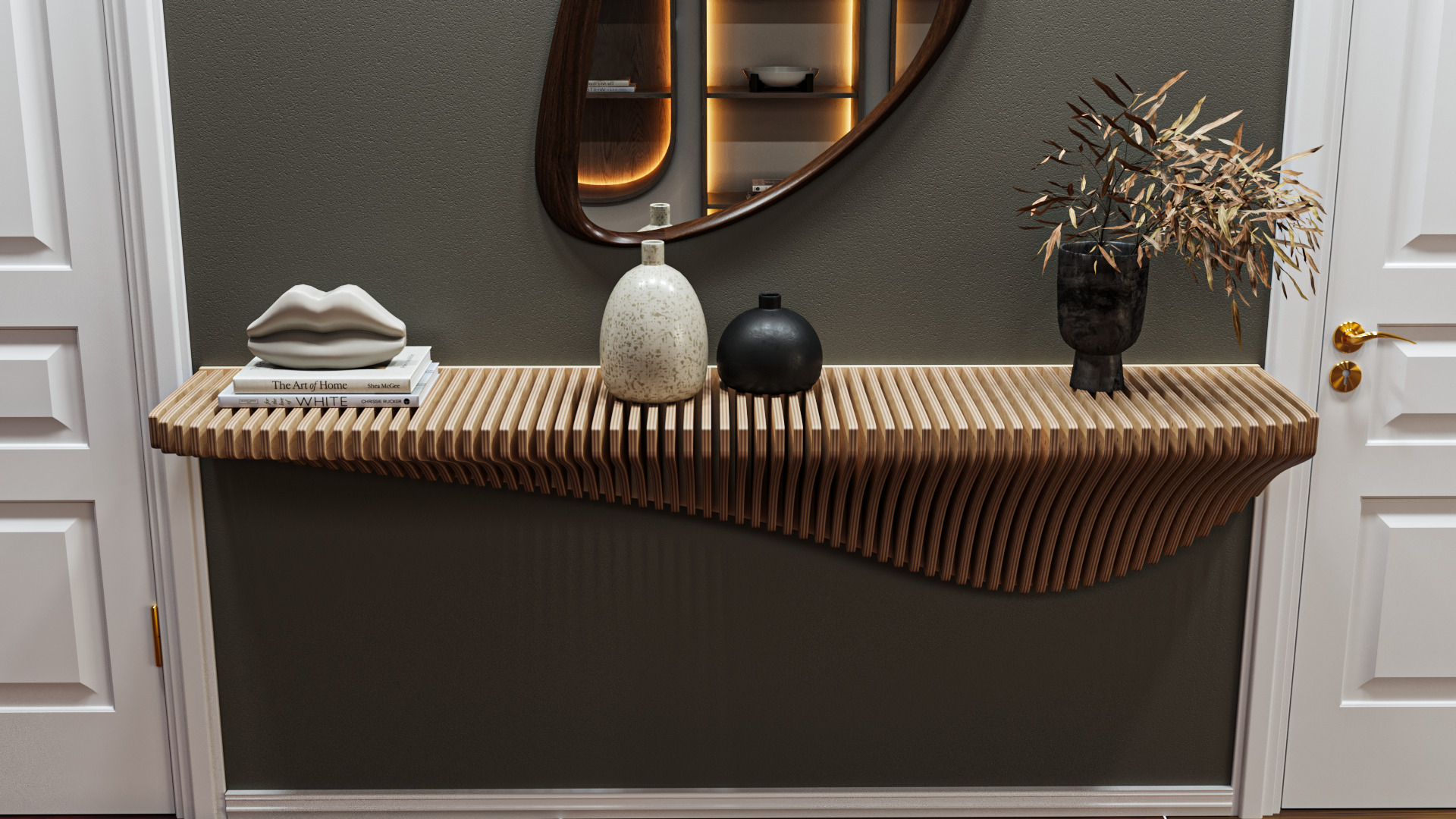 parametric wall art 3d model and DXF cutting file 3D model_4