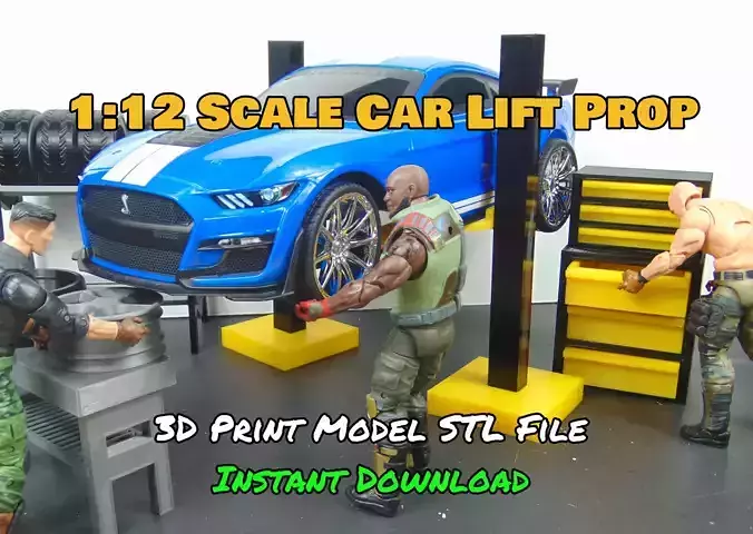 Custom 112 Garage Car Lift Diorama Prop Accessory for GI JOE