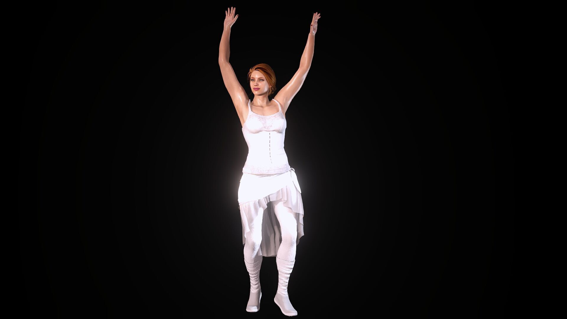 Ballet Dancer Low-poly 3D model_17