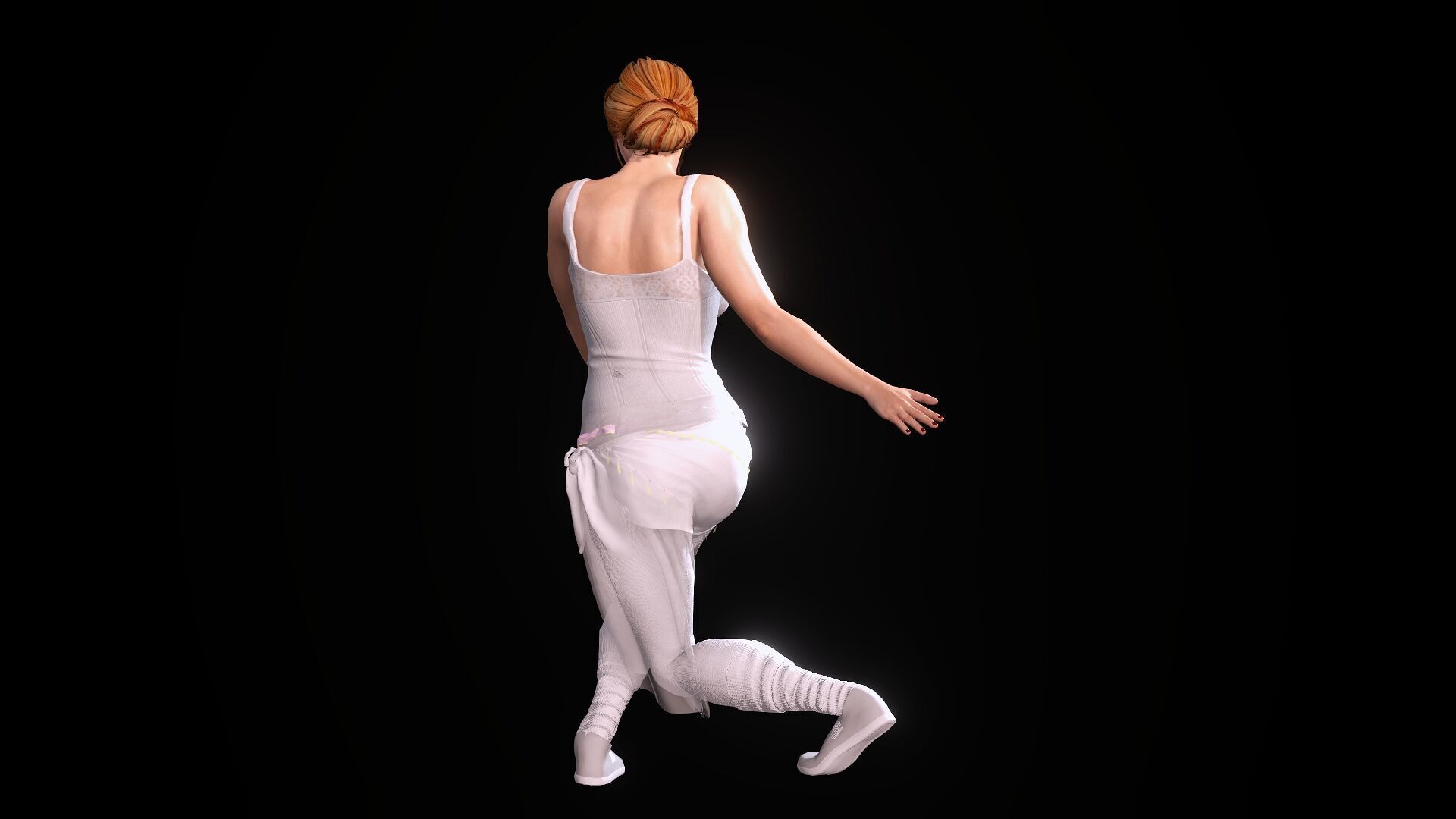 Ballet Dancer Low-poly 3D model_15