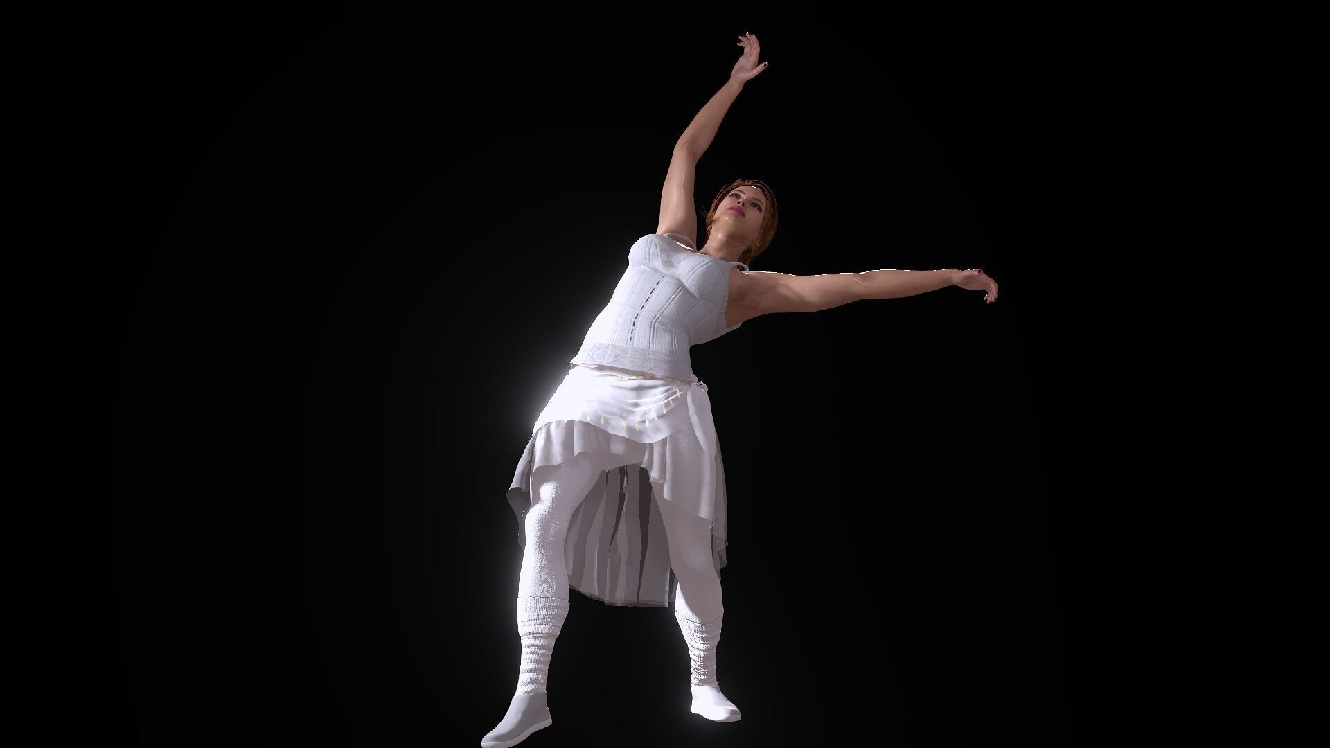 Ballet Dancer Low-poly 3D model_16