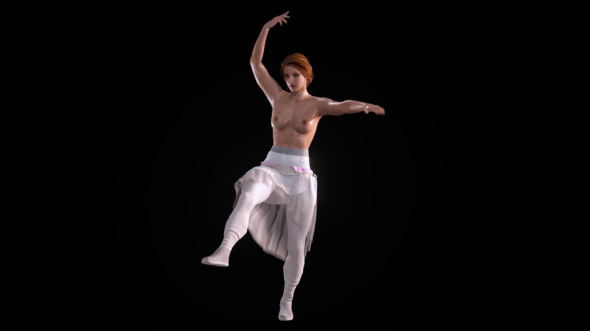 Ballet Dancer Low-poly 3D model_11