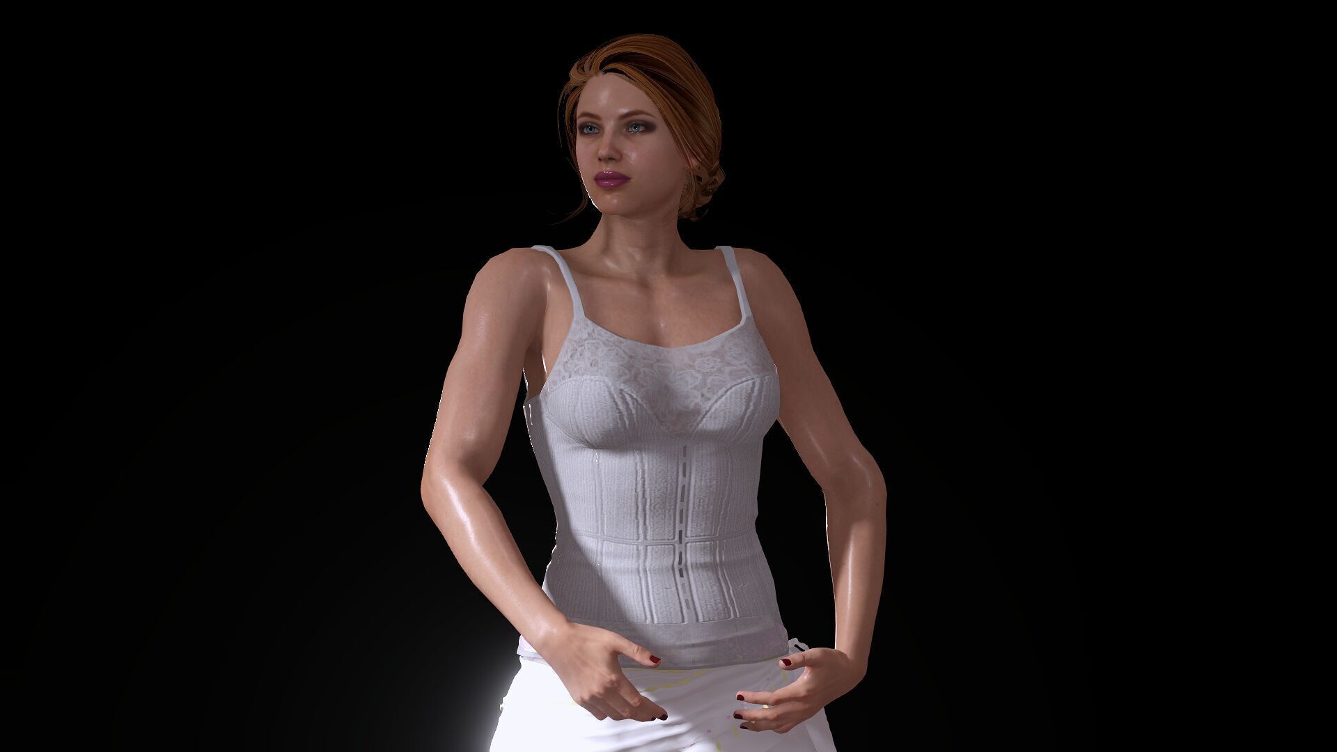 Ballet Dancer Low-poly 3D model_3