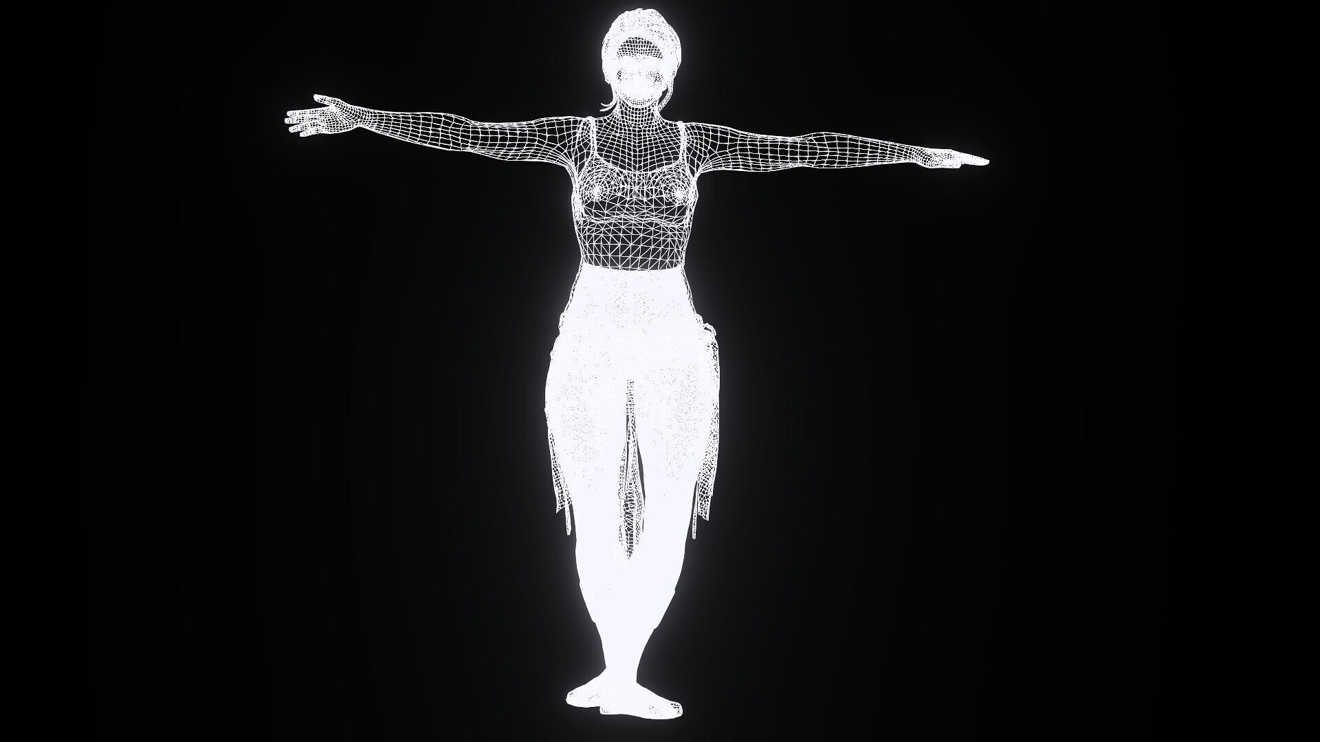 Ballet Dancer Low-poly 3D model_31