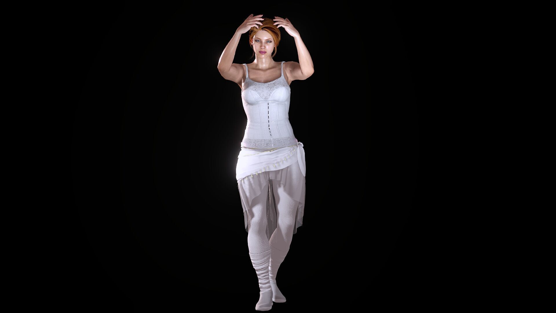 Ballet Dancer Low-poly 3D model_18