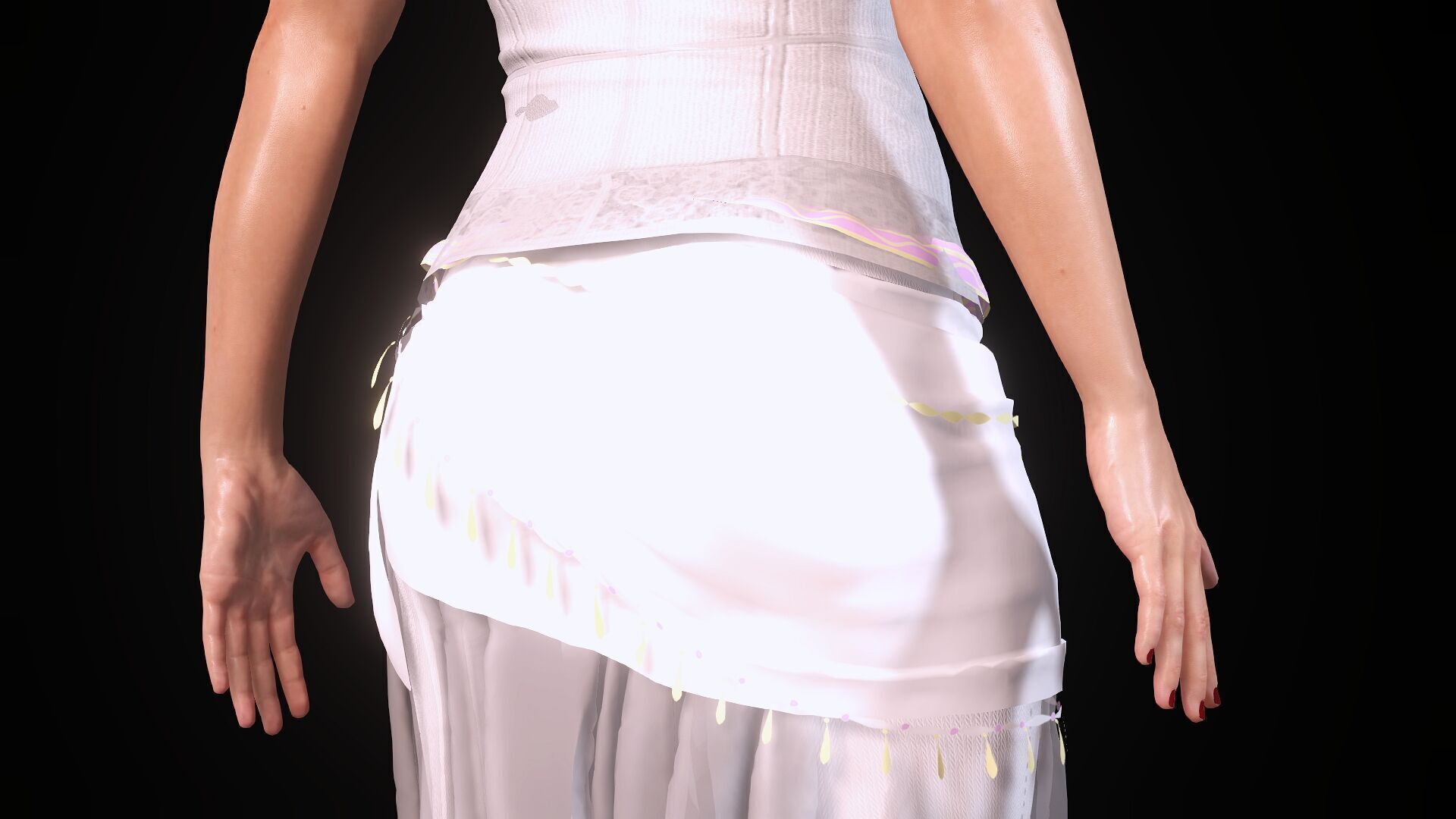 Ballet Dancer Low-poly 3D model_8