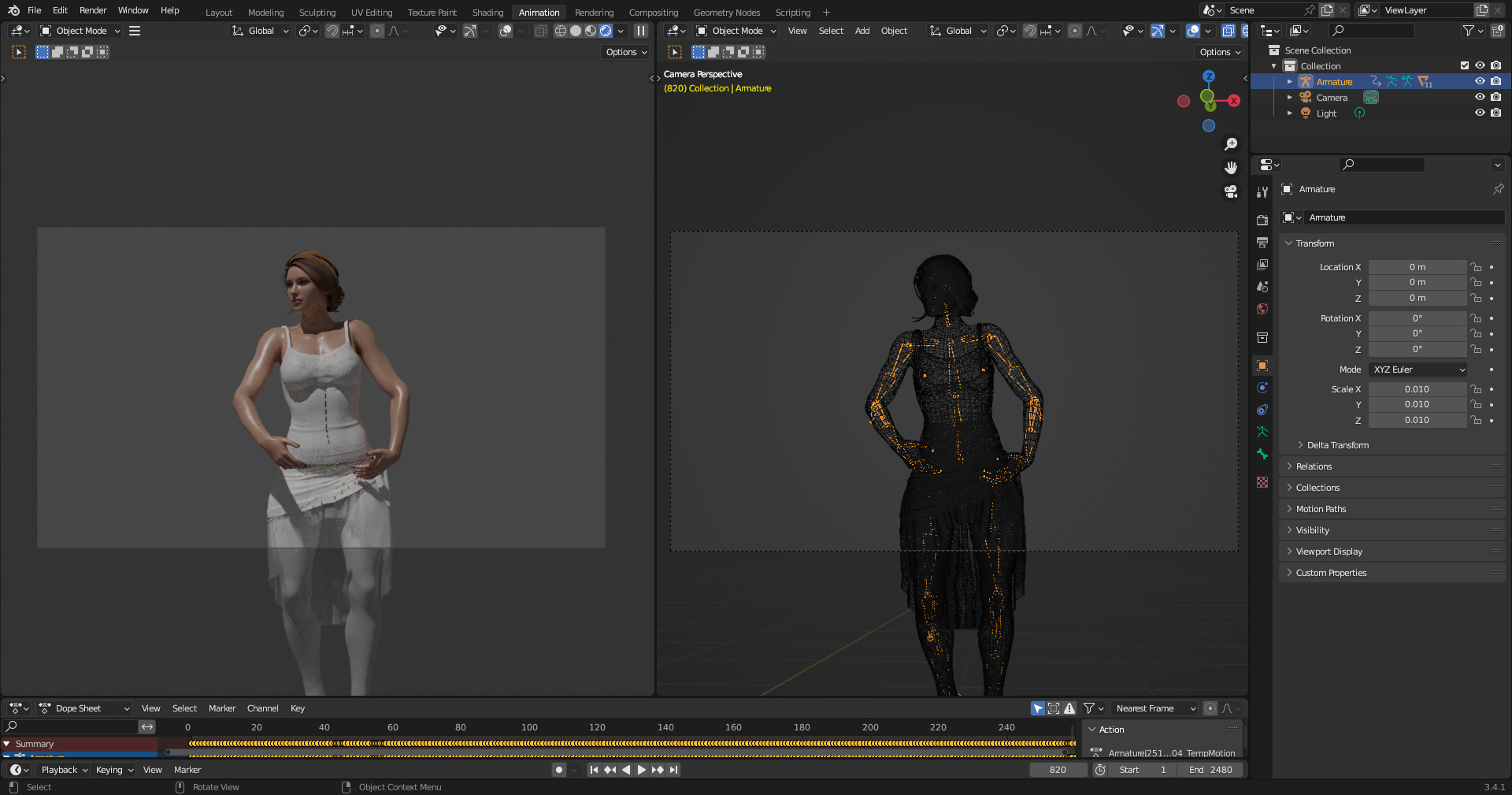 Ballet Dancer Low-poly 3D model_32