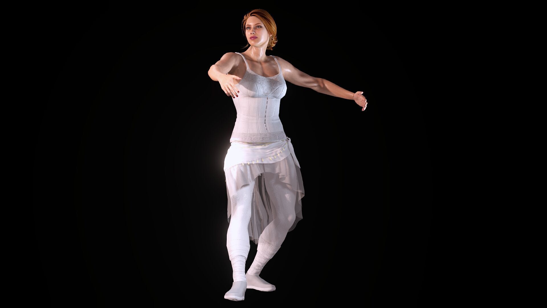 Ballet Dancer Low-poly 3D model_21