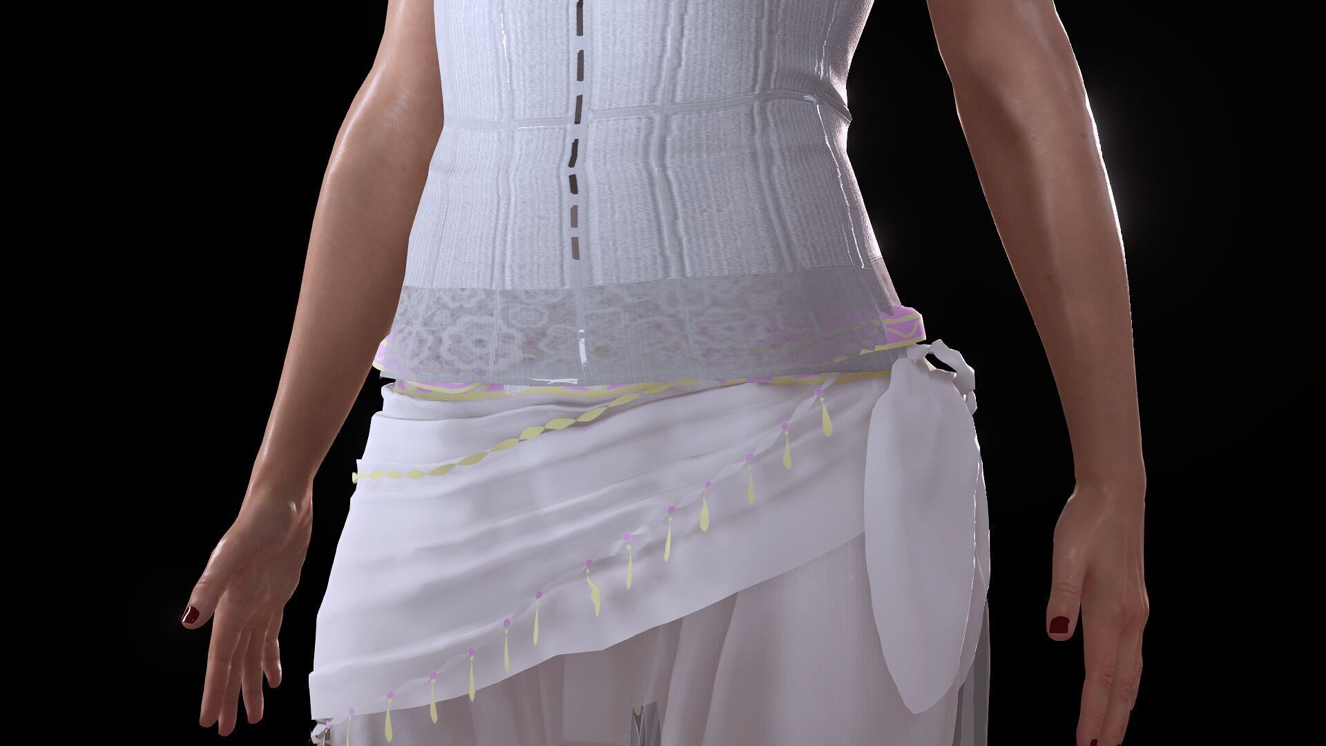 Ballet Dancer Low-poly 3D model_7