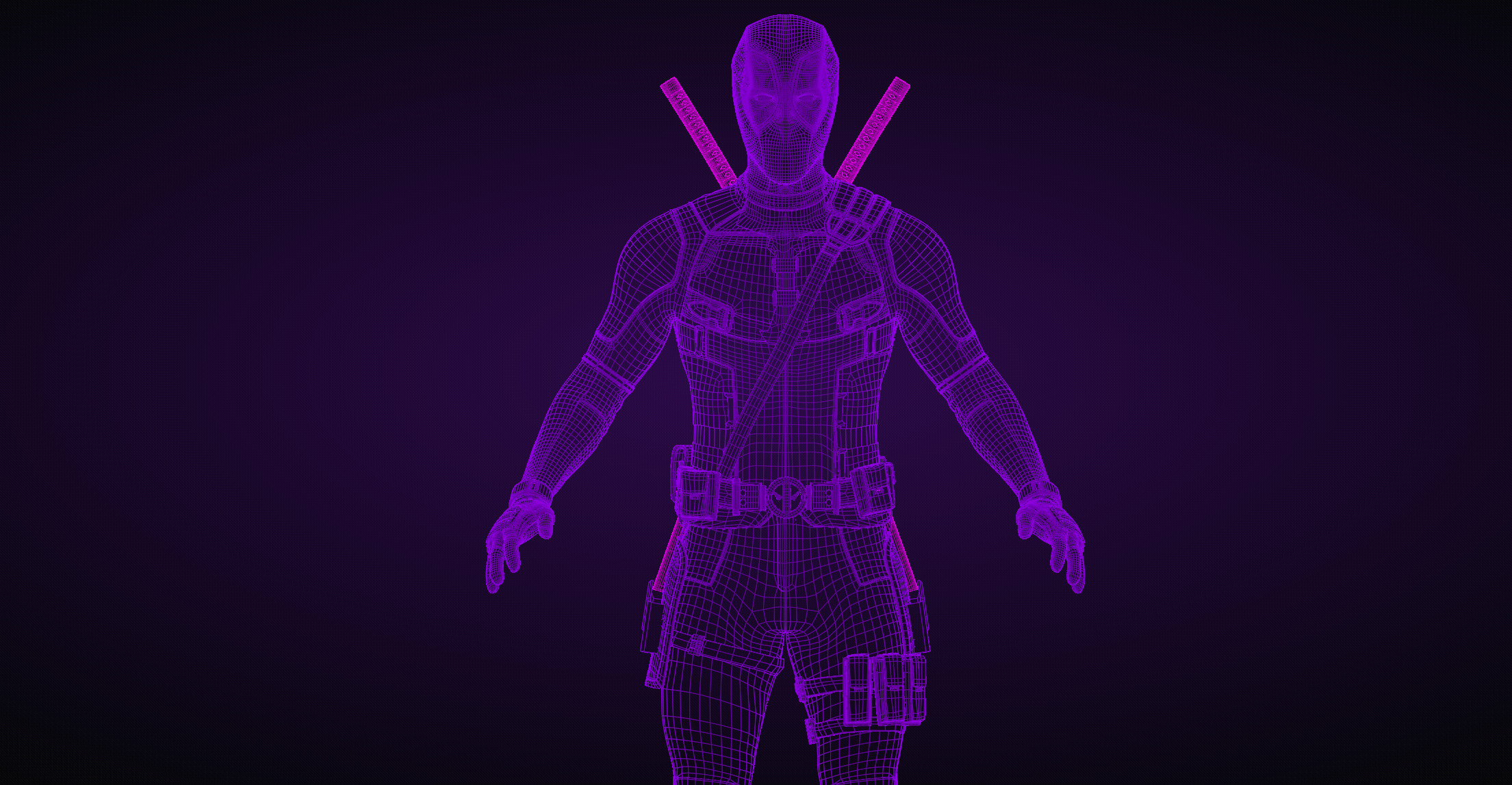 Deadpool from DP and Wolverine 3D model_7