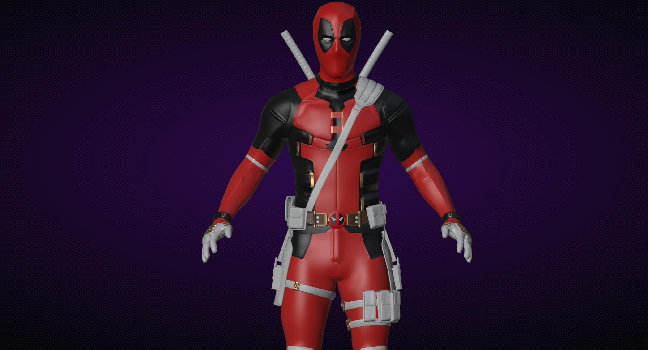 Deadpool from DP and Wolverine 3D model_4