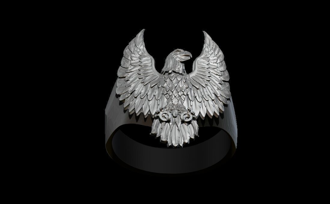EAGLE RING 3D print model_4