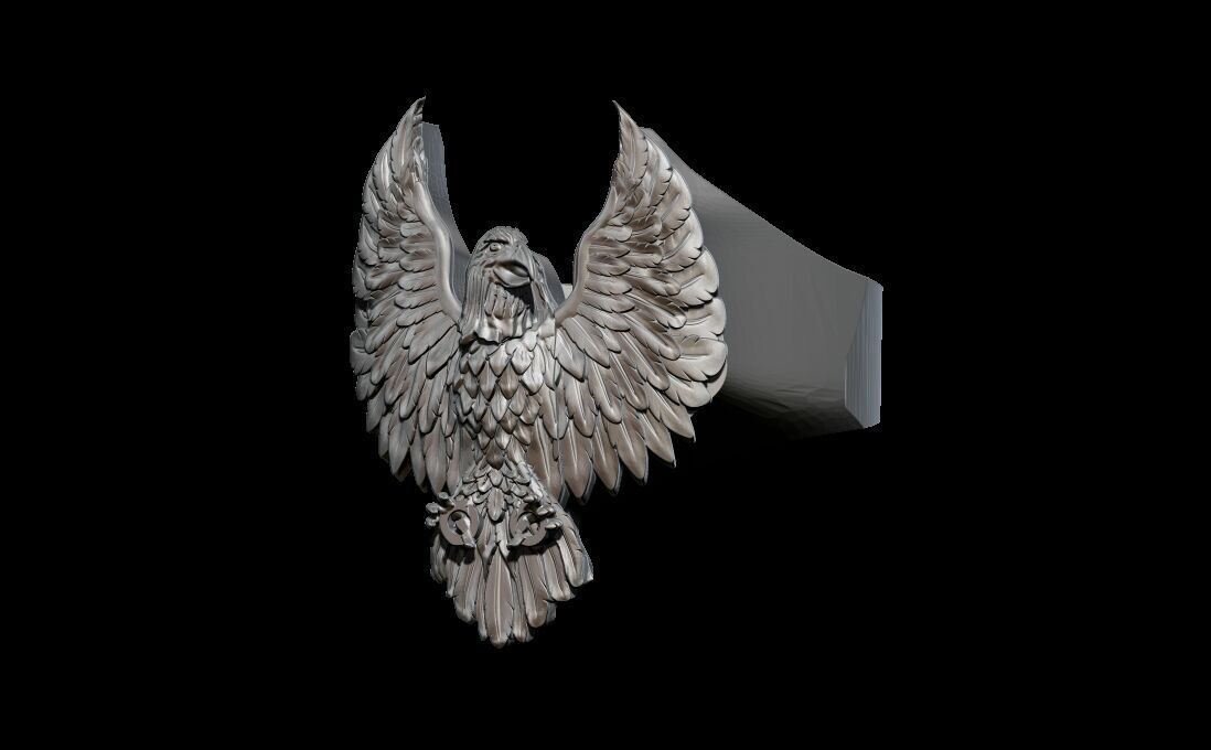 EAGLE RING 3D print model_1