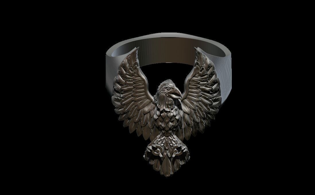 EAGLE RING 3D print model_3