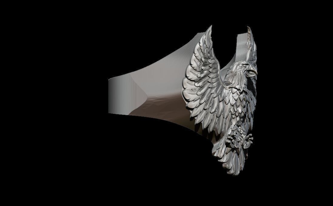 EAGLE RING 3D print model_2