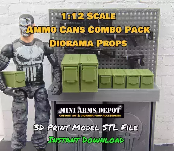 Custom 112 Military Ammo Cans Diorama Props for GI JOE