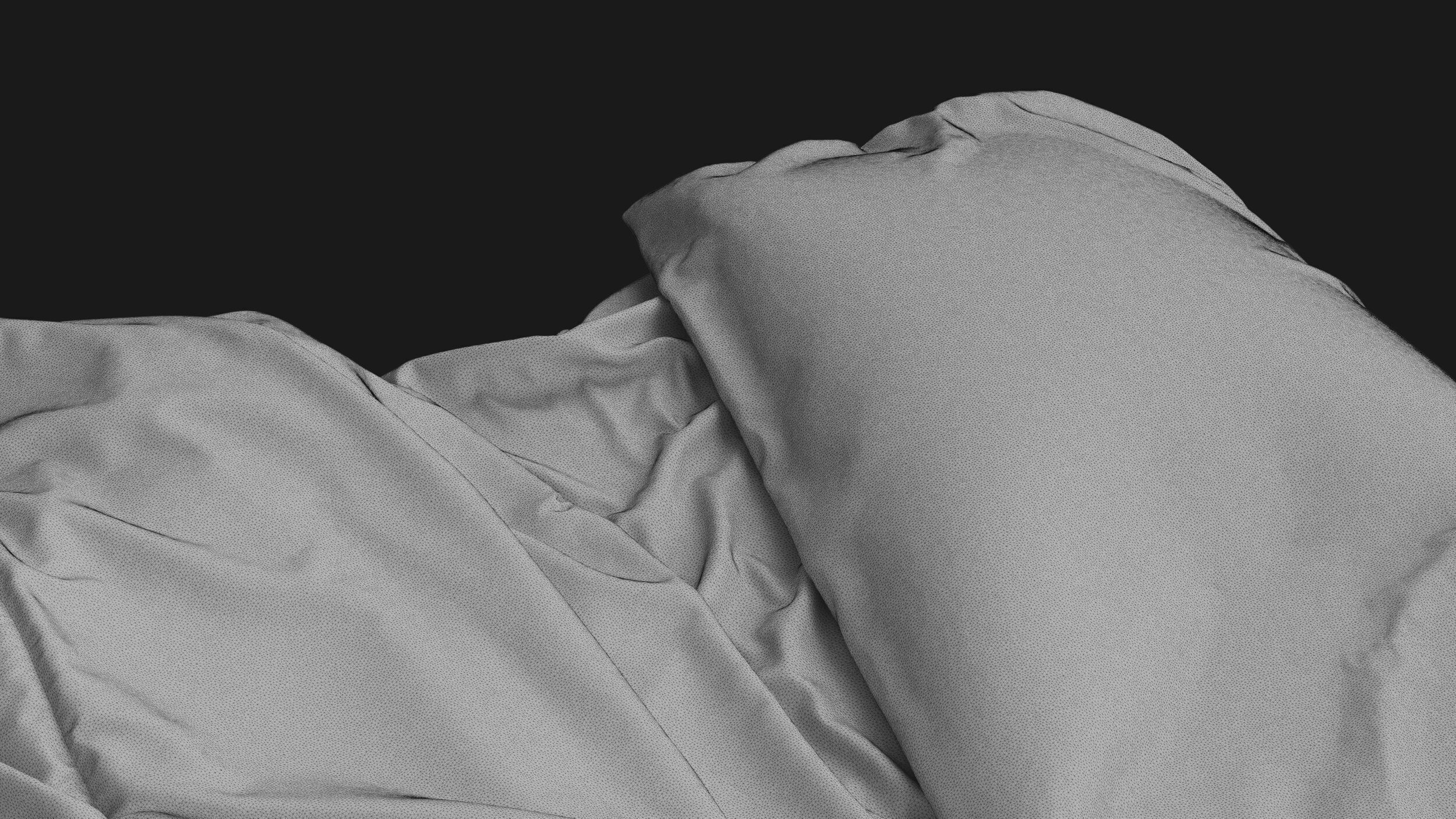 Messy Double Bed 3D model_8