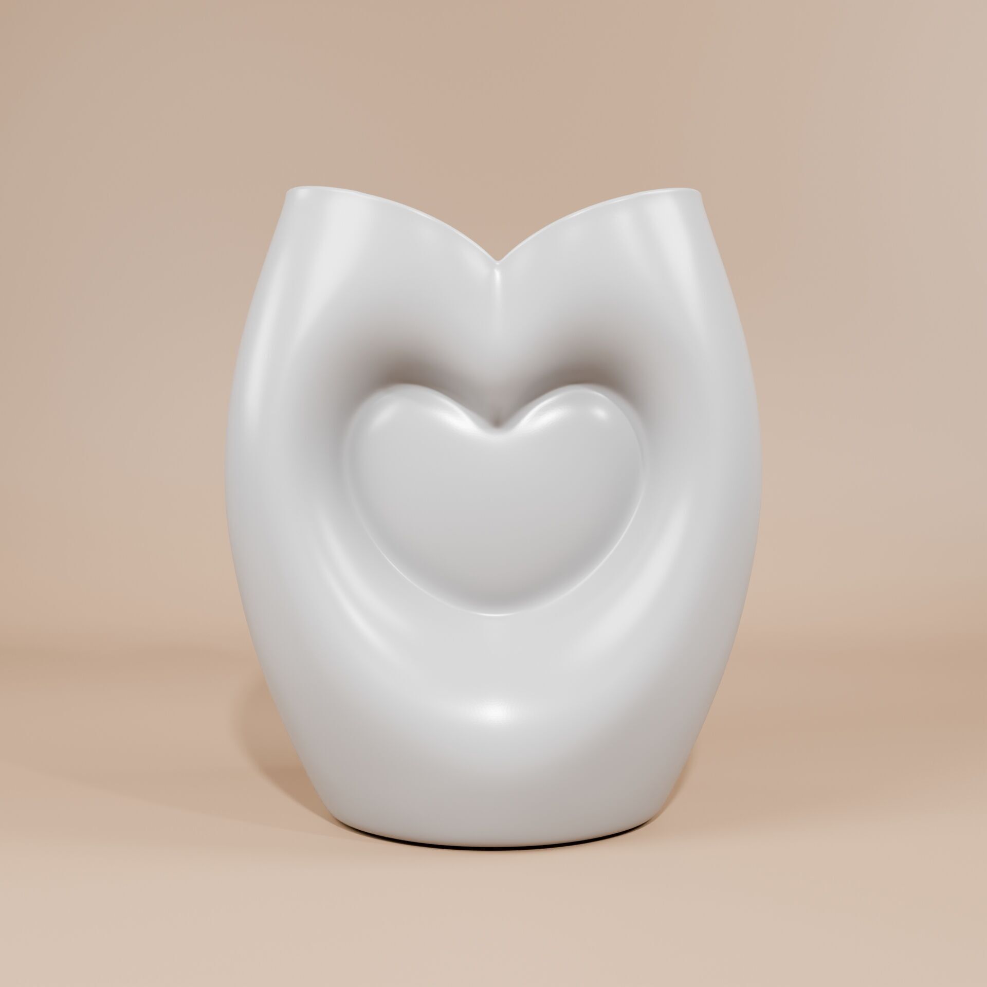 Heart Shaped Vase - Plant pot 3D print  3D print model_2