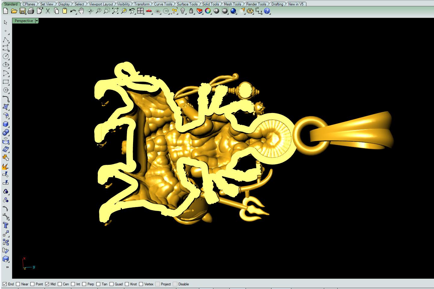 Santoshi Mata pendant file-1 3D print model_7