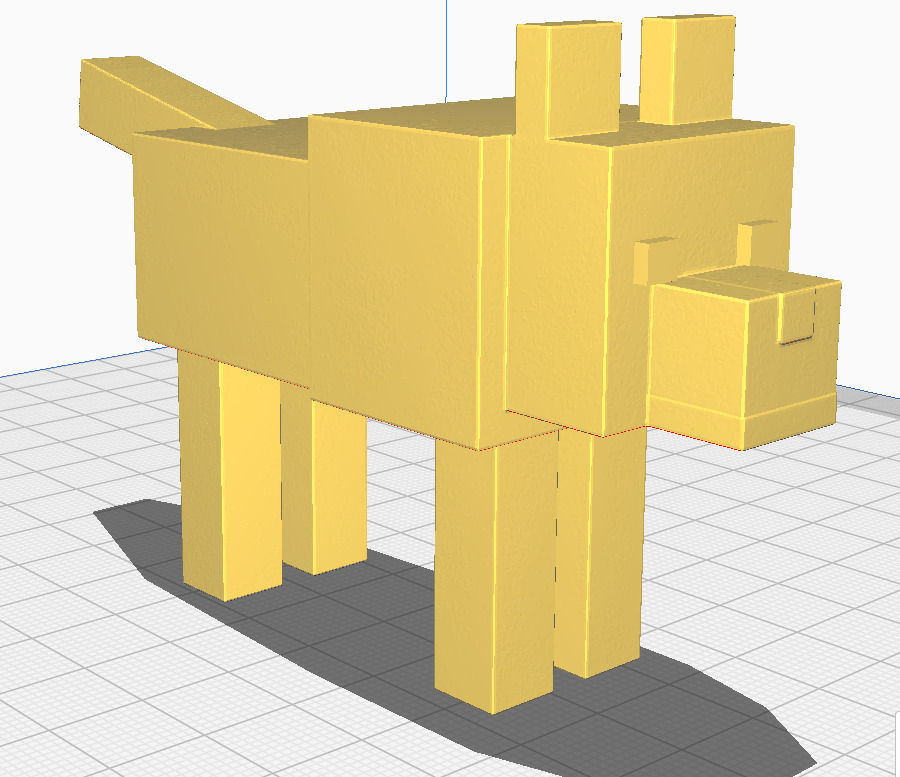Minecraft Dog  3D print model_1