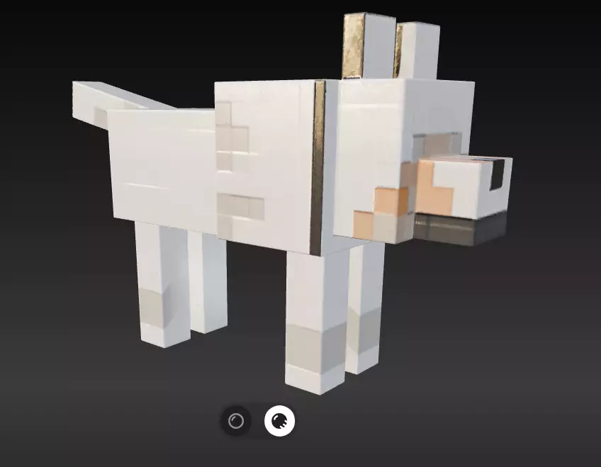 Minecraft Dog  3D print model_0